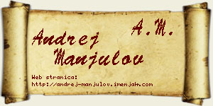 Andrej Manjulov vizit kartica